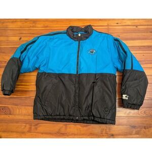 Starter Carolina Panthers Kids Youth XL Jacket Blue Black Football NFL